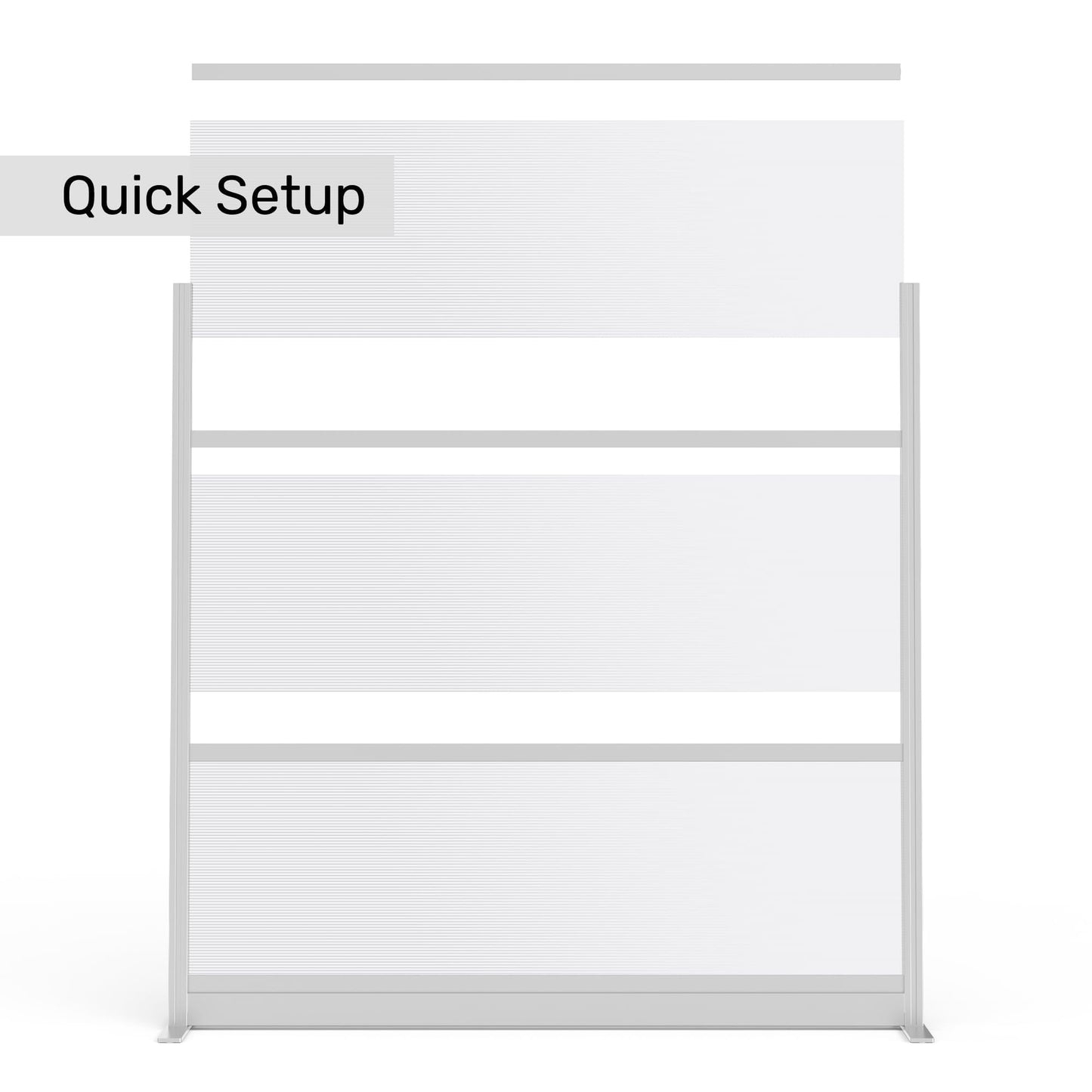 Stand Up Desk Store Aesthetic Modular Room Divider Wall | 70" W x 70" H Office Partition Walls & Cubicle Wall Dividers | Lightweight, Durable, Translucent Partition Wall Divider for Workspaces