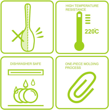 uxcell Silicone Soup Ladle Spoon - 8.7 Inch Heat Resistant Kitchen Utensil for Serving Soup, Green