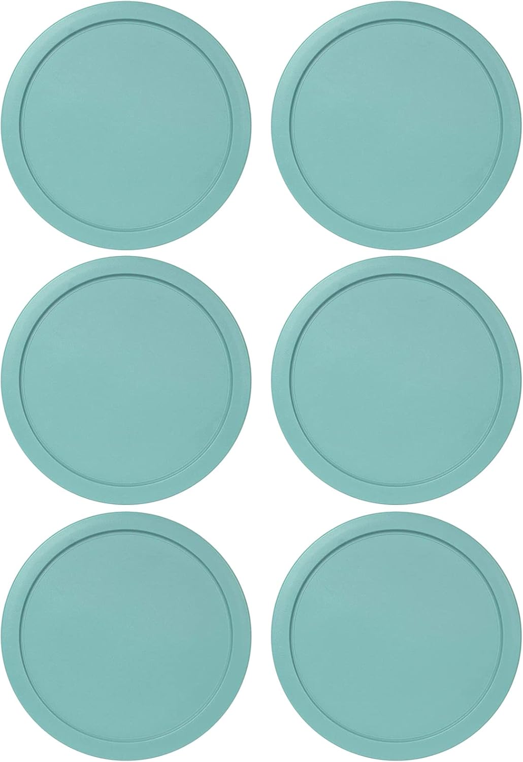 Replacement Lid for Pyrex 5" Storage Plastic Cover, 2 Cup Bowl 7200-PC Turquoise (6-Pack)