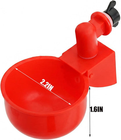 30 Pack 3/8 Inch Cedilis Chicken Water Cup, Automatic Drinking Cups for Chickens, Thread Poultry Water Cups, Chicken