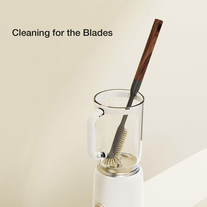 Cleaning Brush, Diveotree Hard Bristle Brush for Deep Cleaning Grout, Sink, Cup, Teapot, Bottle, Blender, Multi-Purpose Brush wih Long Handle for Kitchen (Brown)