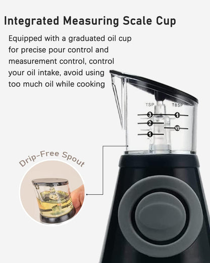 17oz Oil Dispenser Bottle, Olive Oil Dispenser Oil Sprayer, Clear Glass Refillable Oil and Vinegar Dispenser Bottle