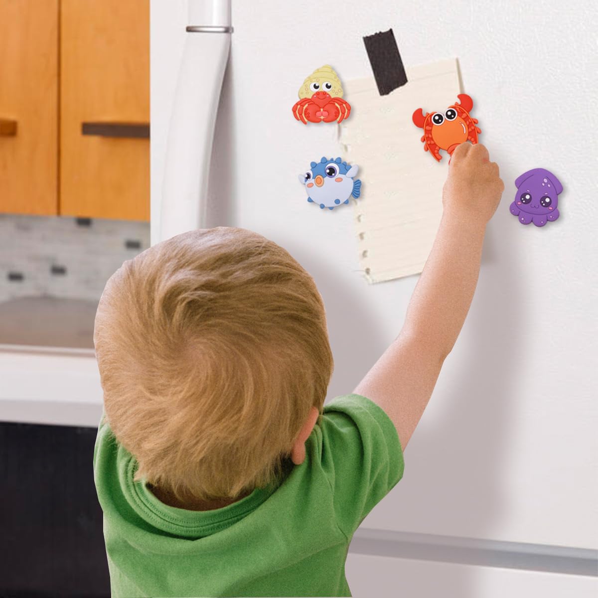 SUPINEEDO Fridge Magnet for Toddlers, Rubber Cute Animal Magnets for Baby,Refrigerator Magnets for Toddlers Educational Learning Toy Gift Whiteboard