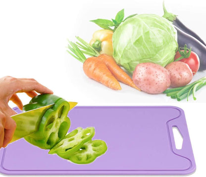 Food Grade Silicone Flexible Cutting Board, Purple Chopping Board for Home Kitchen Use