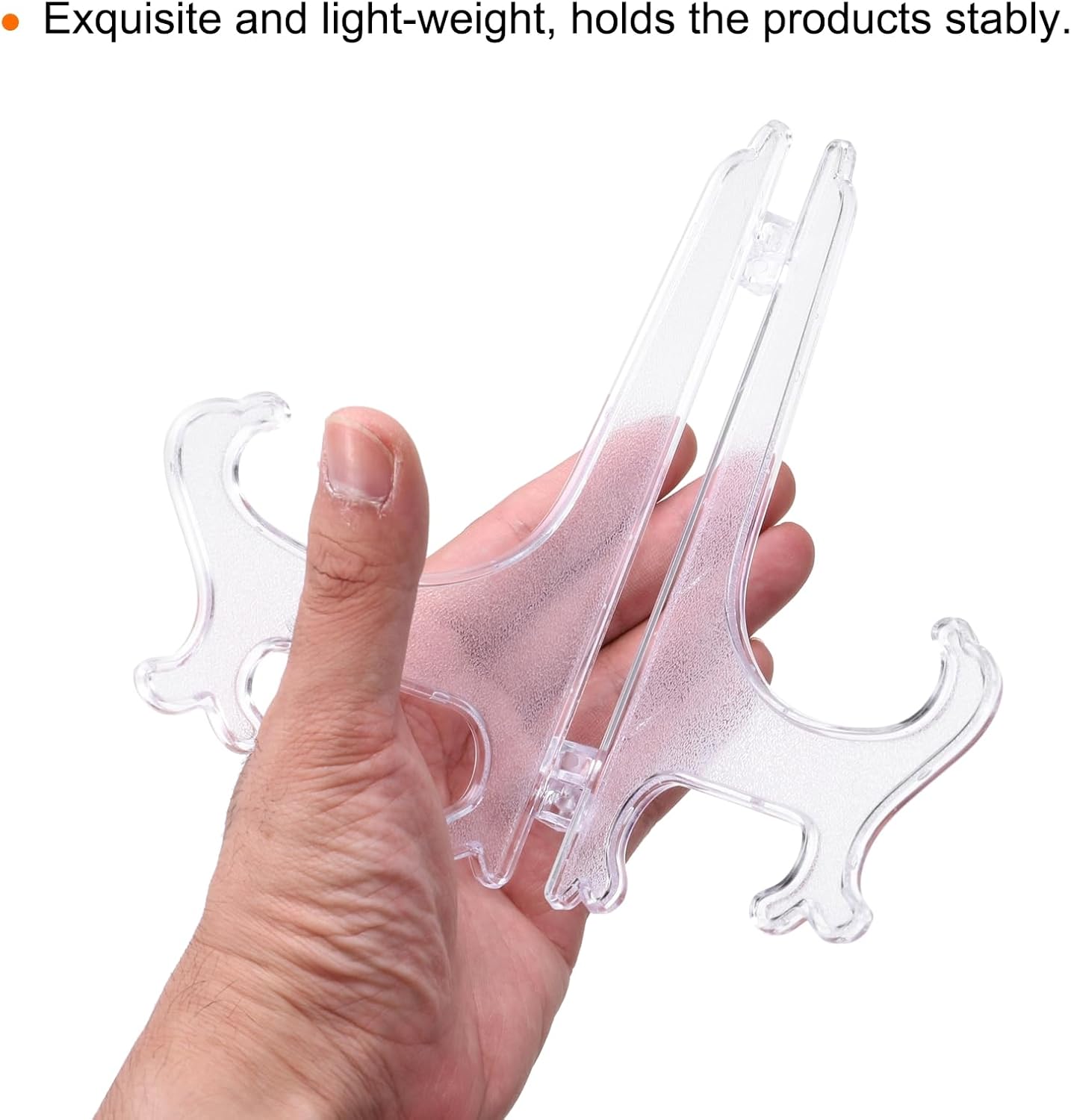 uxcell 12Pcs 7" Acrylic Plate Stands for Display, Easels for Card, Photo Frame, Desktop Transparent