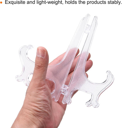 uxcell 12Pcs 7" Acrylic Plate Stands for Display, Easels for Card, Photo Frame, Desktop Transparent