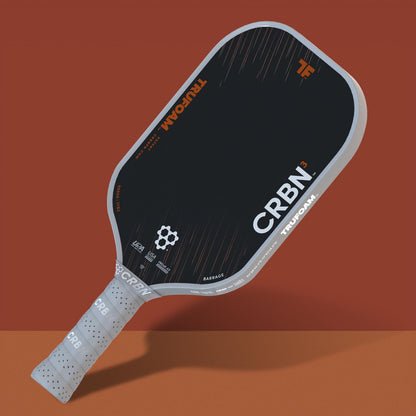 CRBN Pickleball - TruFoam Barrage 3 Pickleball Paddle - Elongated Shape - Carbon Fiber Pickleball Paddle - 100% Foam Floating Core Designed for Maximum Power, 14mm
