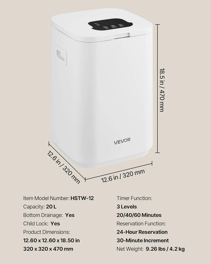 VEVOR Towel Warmers for Bathroom, Towel Warmer Bucket Auto Shut Off for Spa Fits up to 3 Oversized Towels, Blankets, Clothes, Bathrobes, PJ's and More