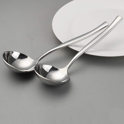 4-Piece Small Stainless Steel Gravy Soup Spoon Set, Perfect for Serving