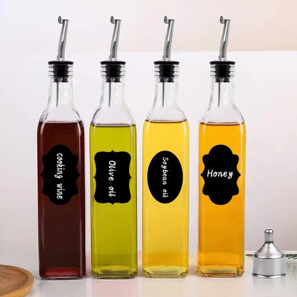 Salzesfalls 8 Pack 17oz Olive Oil Dispenser Bottle,Oil Dispenser for Kitchen, Cooking Oil Dispenser,Vinegar Cruet Bottle with Pourers