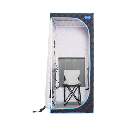 FRITHJILL Portable Infrared Sauna Tent for Home Spa - 700W Full Body Sauna with Foldable Chair, Heating Foot Pad, Remote Control - Easy Setup Indoor Sauna, Max 65°C, 60min Timer, Black