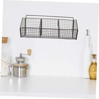 Storage Box Drain Basket Wall Shelf, Single Layer Seasoning Box Organizer for Household and Kitchen