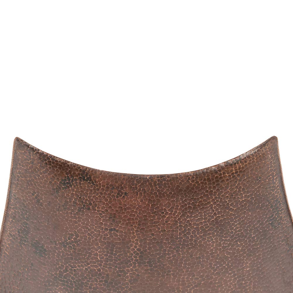 Premier Copper Products VREC18MSDB 18-inch Rectangle Modern Slope Hammered Copper Sink