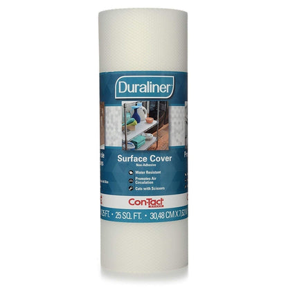 Con-Tact Brand Duraliner Shelf Liner, Non-Adhesive and Multi-Use Drawer Liner, Made of Vinyl, Waterproof Liner, 12" x 25', Diamond Clear