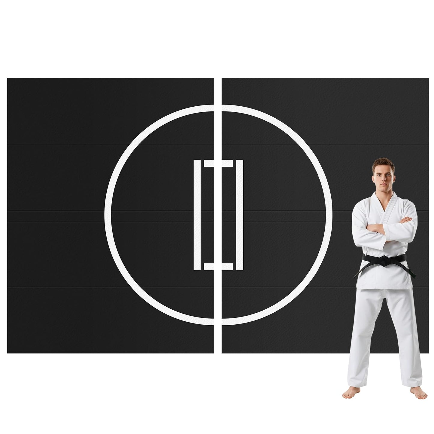 10×6.6ft Jiu Jitsu Wrestling Mat, 3cm Thick Shock Absorbing PE Training Pad, Ideal for BJJ, MMA, Grappling, Judo, Boxing Martial Arts Yoga