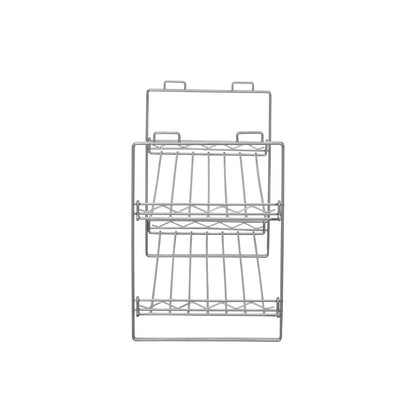 Two-Tier Chrome Shoe Rack - Stackable Storage Solution