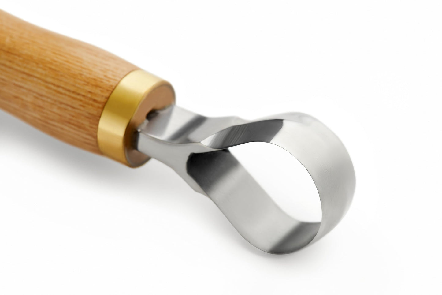 STAMESKY Carving Scorp Knife | Round Carving Tool for Spoons, Bowls, and Cups | Spoon Bowl Carving Tools | for Beginners | Oak Wood Handle with Carbon Steel Blade (1'in full scorp)