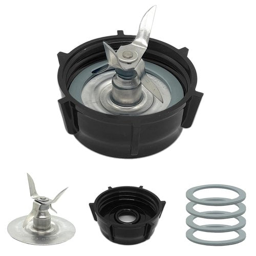 for Oster Blender Replacement Parts Blender Ice Crusher Blade with Jar Base Cap and Four Rubber O Ring Sealing Ring Gasket, Compatible with Oster Osterizer Blenders Accessories