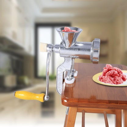 Meat Grinder, Manual Meat Mincer, Kitchen Mincer Metal for Butcher Sausage Tool, Home Kitchen Accessory