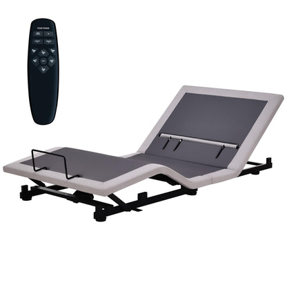 Fromann Adjustable Twin XL Bed Base Frame No Legs, Head Foot Lift and Lumbar Support Including Platform or Storage Beds Anti-Snore, Zero G,Wireless Remote,Memory Positions