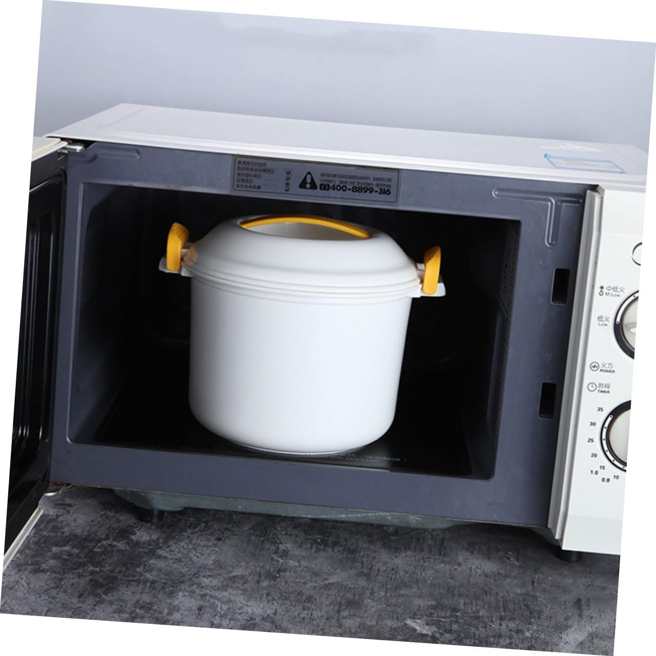 Rice Cooker Microwave Pasta Pot, Office Lunch Container, Bento Rice Microwave Egg Cooker, Plastic Simple