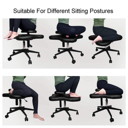 Height Adjustable Ergonomic Kneeling Chair, Cross-Legged Office Chair with Swivel Base, for Yoga, Meditation & Computer Work(White)