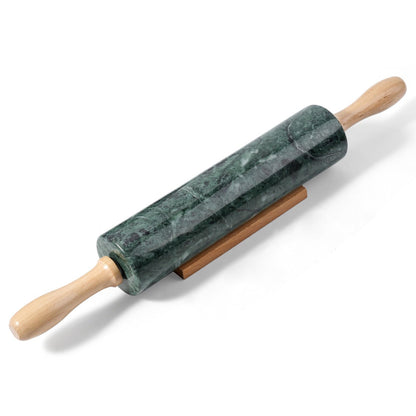 Koville Indian Green Marble Rolling Pin, Non-Stick Stone Dough Roller, 18 Inch Rolling Pin for Baking,Pasta, Dumpling, Ravioli, Fondant,Pie Crust, Kitchen Baking Pastry Tools, Kitchen Essential