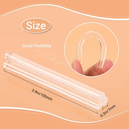 ENPOINT 200 Pack Crystal Clear Hot Glue Sticks - 4" Long x 0.27" Diameter Mini Hot Glue Sticks for Fabric, Wood, Metal, Glass, Plastic, Floral