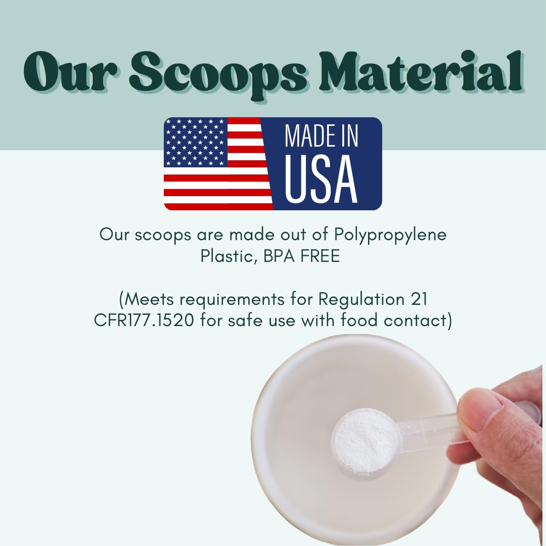 Supplement and Supply 1/4 Cup (4 Tablespoon | 2 Oz. | 60 mL) Long Handle Plastic Measuring Scoop for Coffee, Protein Powder, Pet Food, Spices, Grains, Dry Goods – Food-Grade BPA-Free (Pack of 25)