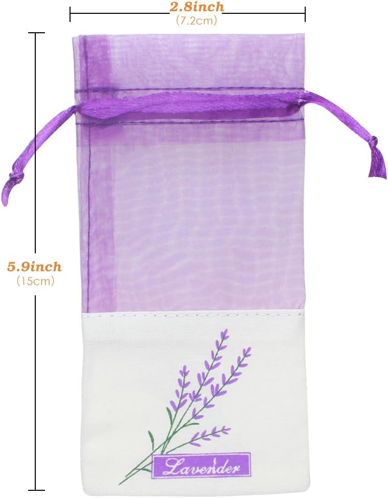Empty Sachet Bags - Linen Fabric Organza Gauze Bags for Lavender, Spice, and Herbs