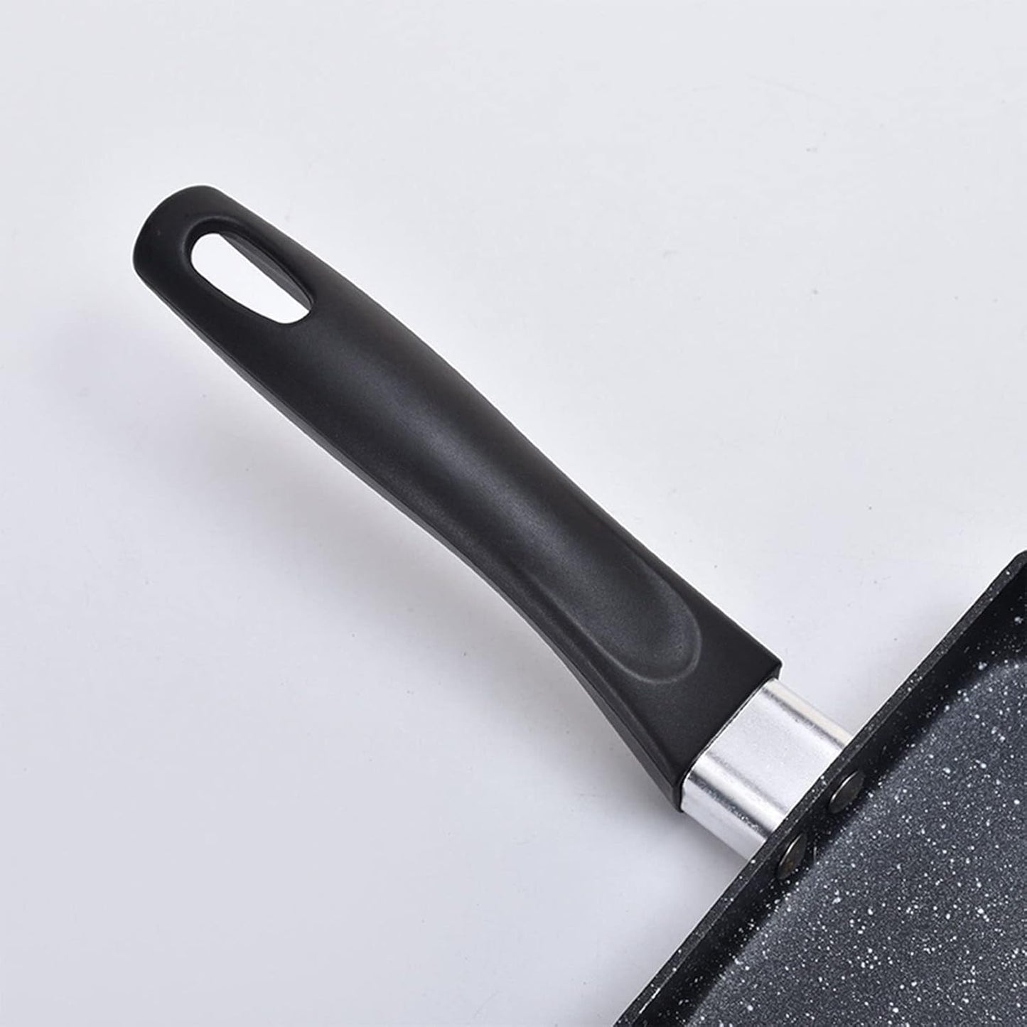 Zerodis Non Stick Omelet Pan, Lightweight Portable Cookware with Silicone Handle, Mini Japanese Frying Pan