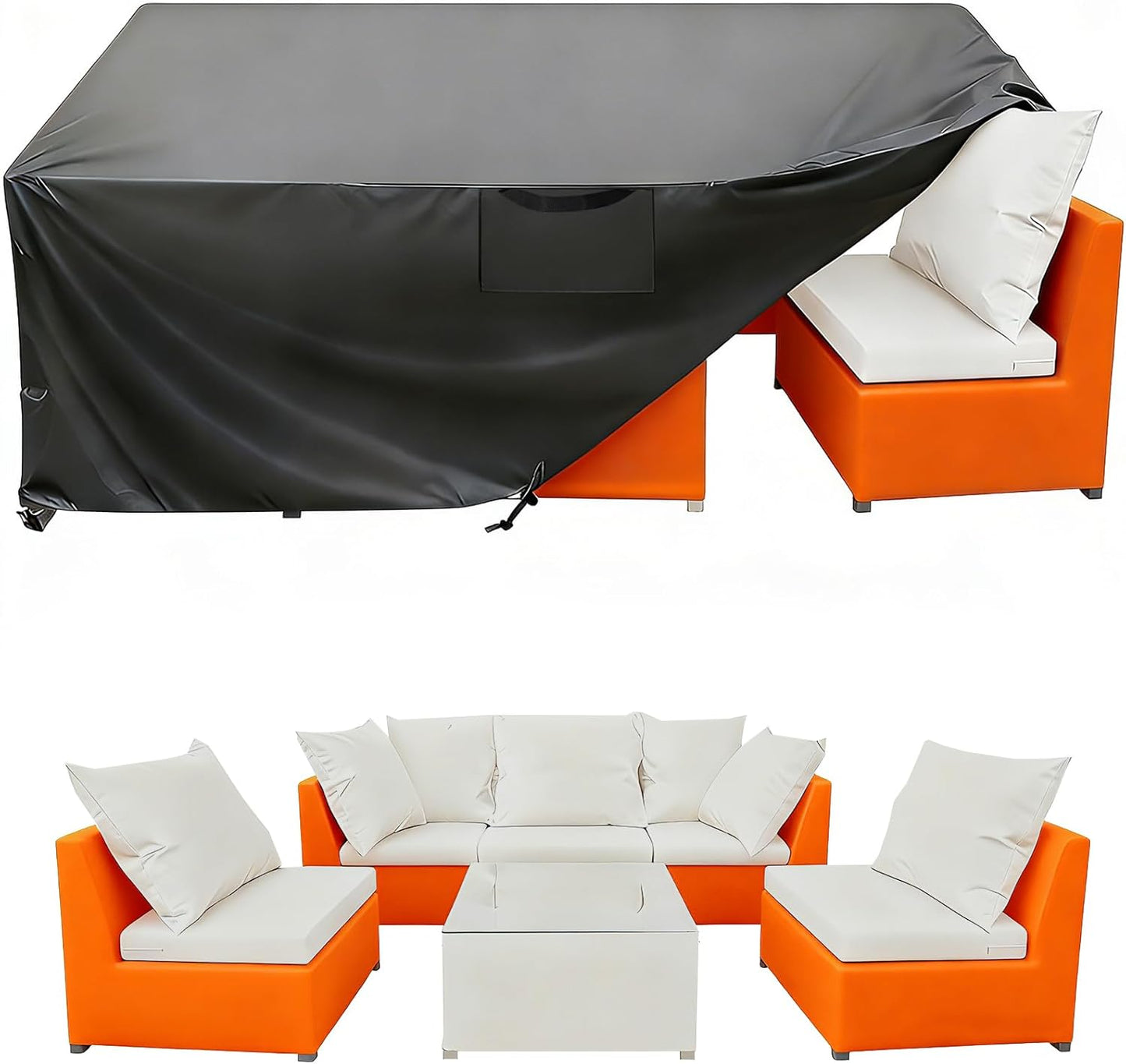 GardenCover 96" 48" 28" 8-10 Patio Furniture Cover L x W x H - Heavy Duty Outdoor Patio Table & Chair Cover, Waterproof