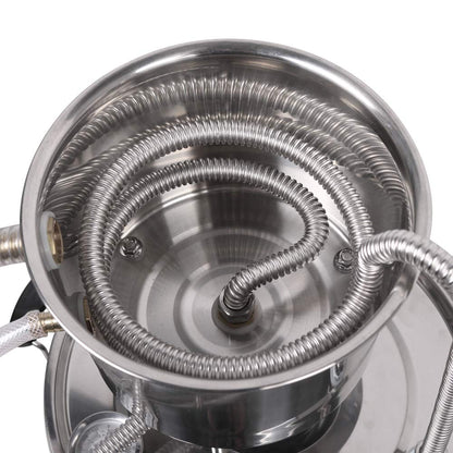 YUEWO 110V Electric Heating Automatic Alcohol Still Water Distiller Whiskey Barrel Wine Making Kit for Home Countertop for DIY Vodka Alcohol Distilled Water