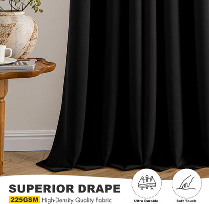 MIULEE Blackout Curtains - Thermal Insulated Room Darkening Drapes | 86 Inch Long, 2 Panels