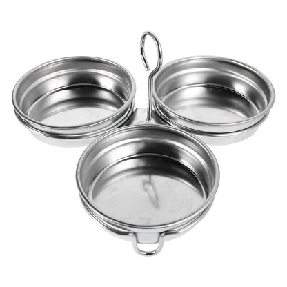 ULTECHNOVO Egg Poacher Cup 1-Cup Stainless Steel – Nonstick Coating Removable Rack – for Stovetop Steaming Poaching Boiling for Individual Eggs