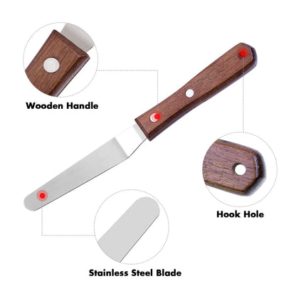 Cridoz 6 Pcs Stainless Steel Kitchen Cooking Tweezers Precision Tongs Drawing Spoons Offset Spatula for Food Culinary Plating Decorating
