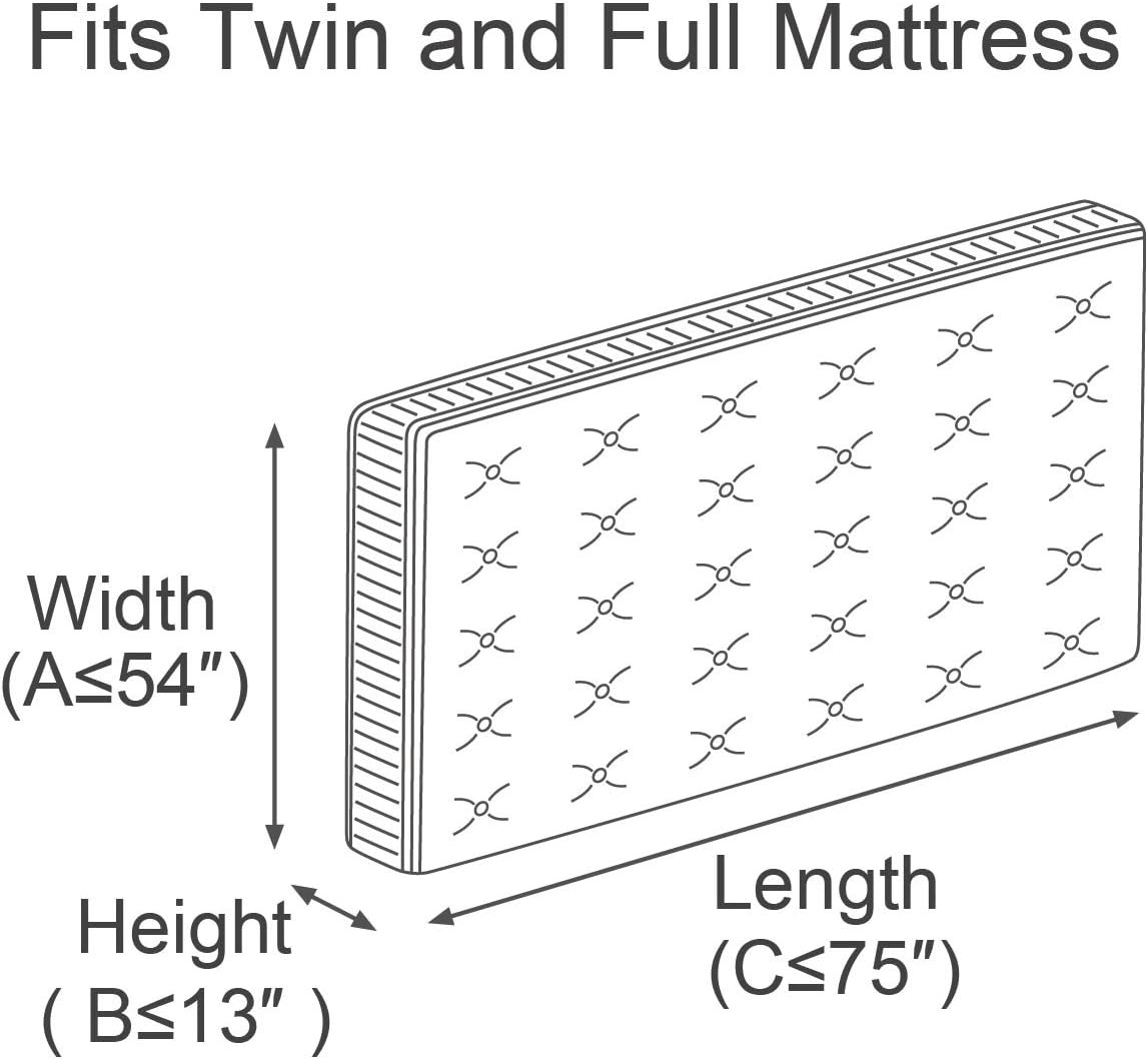 ComfortHome Mattress Bag for Moving and Storage, 4 Mil Extra Thick, Twin and Full Size, 1 Pack