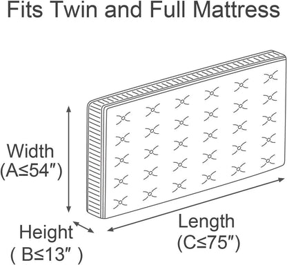 ComfortHome Mattress Bag for Moving and Storage, 4 Mil Extra Thick, Twin and Full Size, 1 Pack