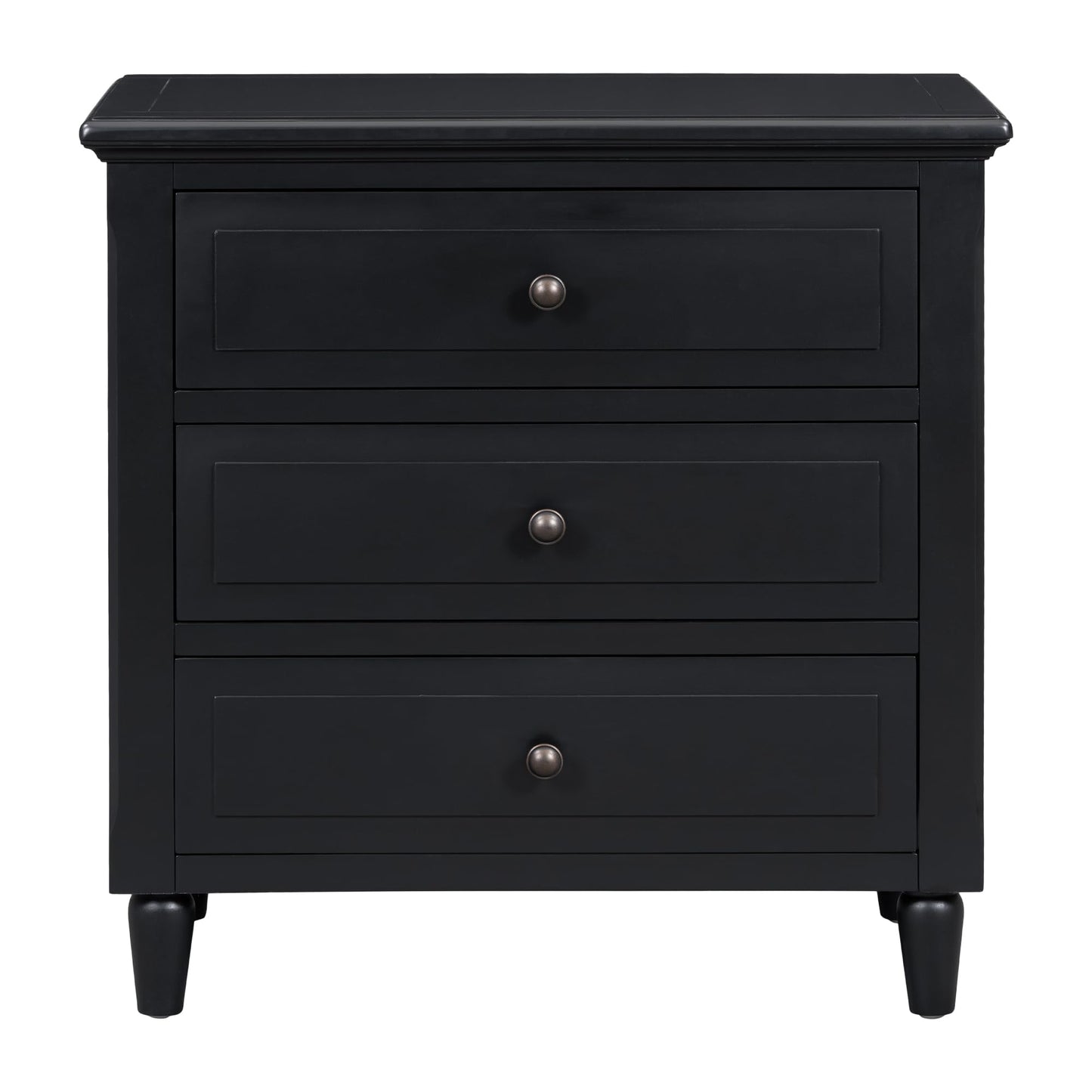 Nightstands with 3 Drawers for Bedroom, Modern Wood Bedside End Table
