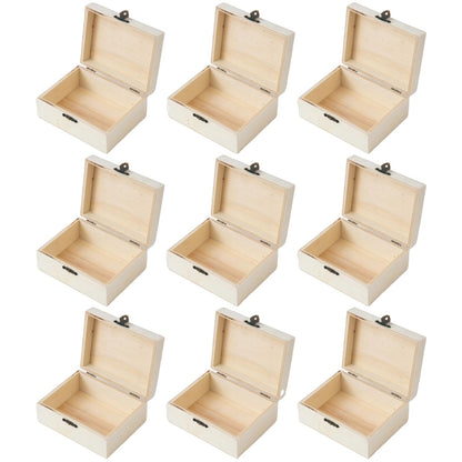 Xhqsulsclac 8 pcs Wooden box Holder Desk DIY Wooden Boxes 5X3.9X2.3 In Desktop Organizer Organizer School