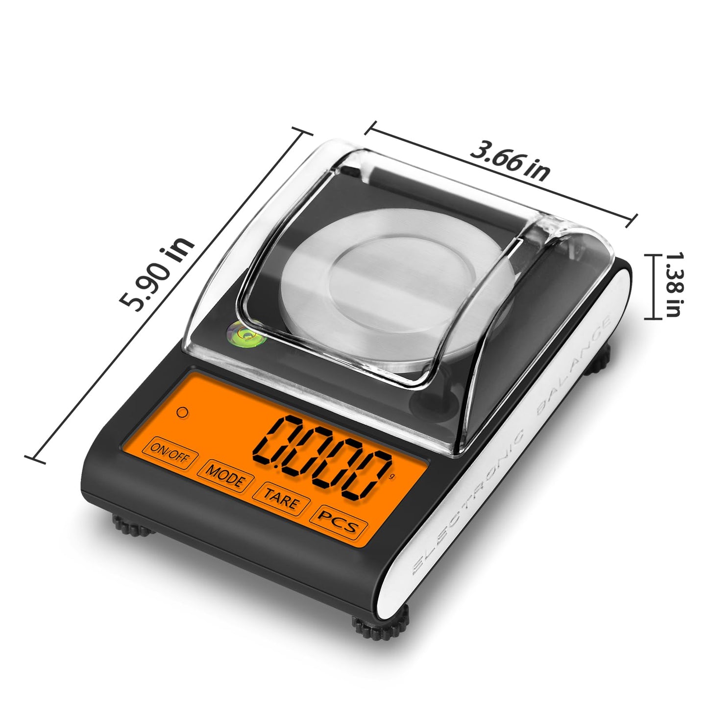 Fuzion Milligram Scale 50g/0.001g, Digital mg Scale with Calibration Weights, Jewelry Scale with Tweezers, Spoon, Bowl, Brush, Micro Scale for Powder, Gold, Herb, Large Display