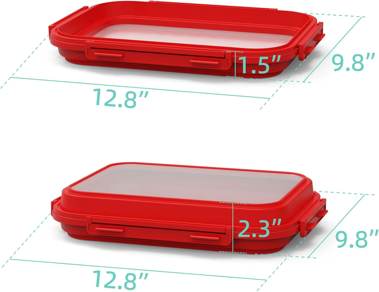2-Piece Set K05-dark Airtight Food Storage Containers Avocado Saver, Onion Keeper, Silicone Kitchen Organizers