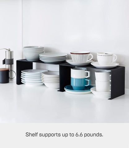 Yamazaki Home Tower Stackable Kitchen Rack - Small Storage Organizer Counter Shelf - Steel