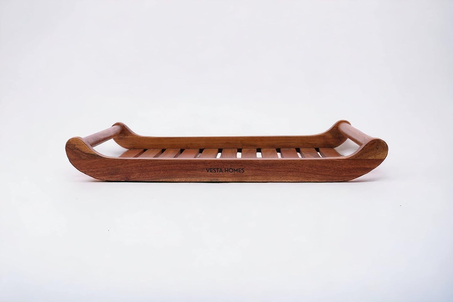 Extra Large Teak Wood Serving Tray - Handcrafted Wooden Serving Tray for Home, Kitchen, Office Organizer, 18*12*2.25