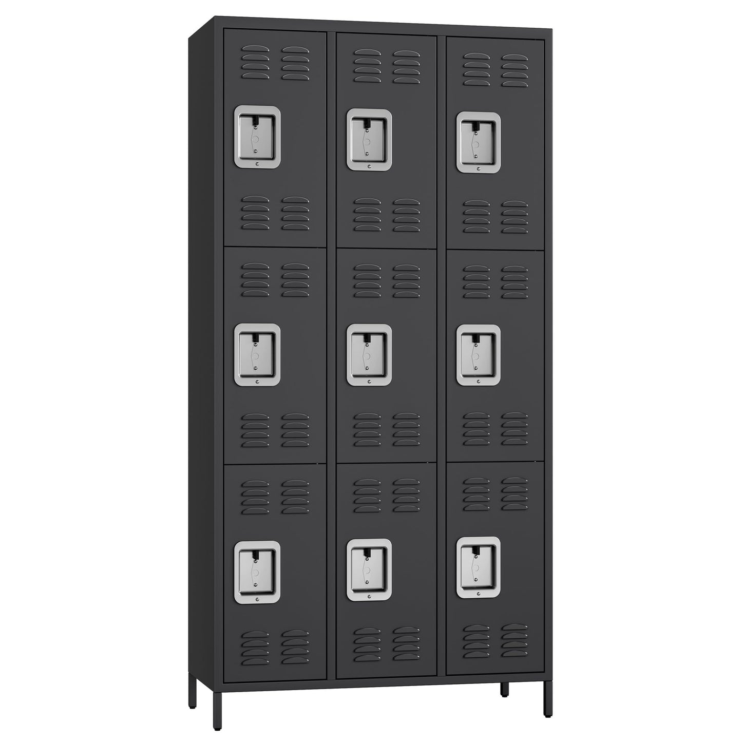 9 Doors Employee Lockers for Office, Metal Sorage Locker Combination, Lockable Employees Metal Locker With Door, Industrial Storage Lockers for Home, School, Gym