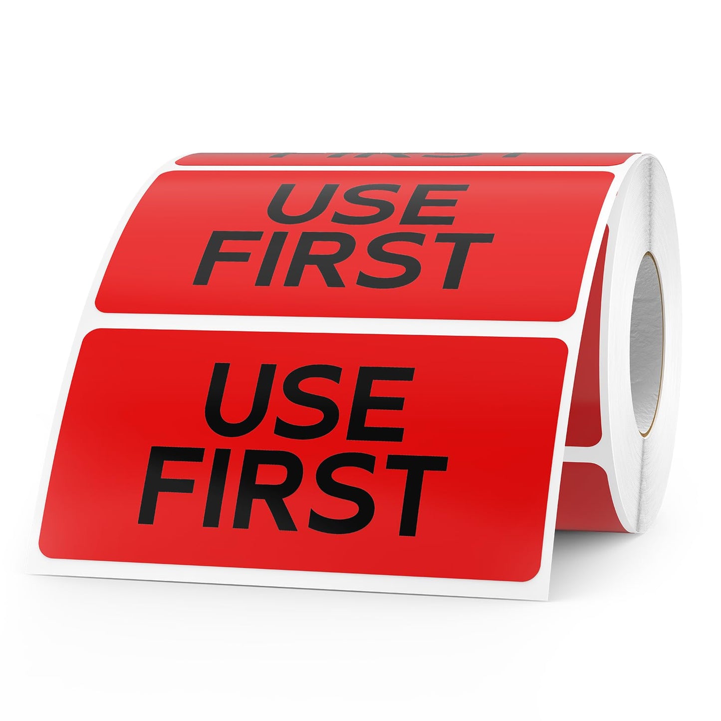 Use First Stickers Food Service Inventory Control FIFO Food Labels 4 x 2 Inch Adhesive Removable Waterproof Freezer Stickers for Restaurant Kitchen Pantry Warehouse Home Rotation 500 Pcs (Red)