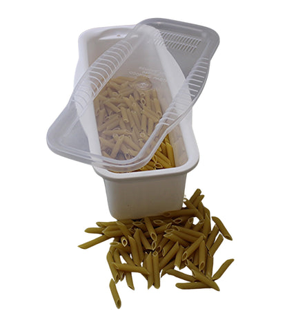Microwave Pasta Cooker with Built-In Portion Tool, BPA-Free Microwave Pasta Maker for Spaghetti, Ramen & Vegetables, Dishwasher Safe