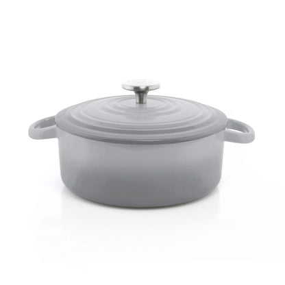 Chantal Cast Iron Dutch Oven Set, 3 and 7 qt, US Formulated Premium Enamel, Fade Grey