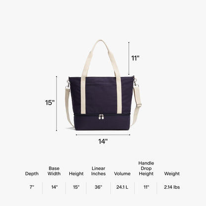 Lo & Sons Catalina Deluxe Tote - Spacious Canvas Travel & Everyday Bag With Shoe Compartment, Luggage Sleeve, Padded Strap | Versatile Durable Bag For Women, Men for Weekend, Hospital, Gym, Carry On