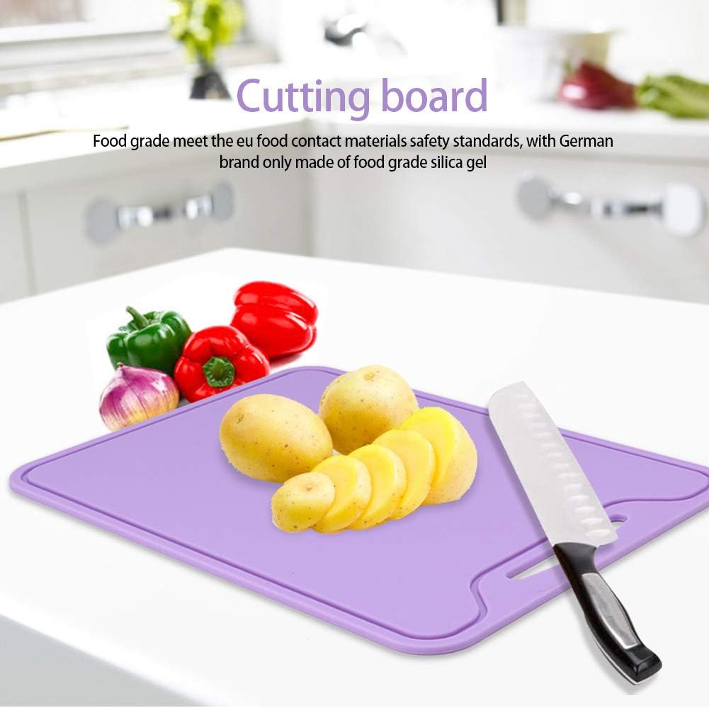Food Grade Silicone Cutting Board, Flexible Chopping Board for Home Kitchen Use, Ideal for Fruits and Vegetables